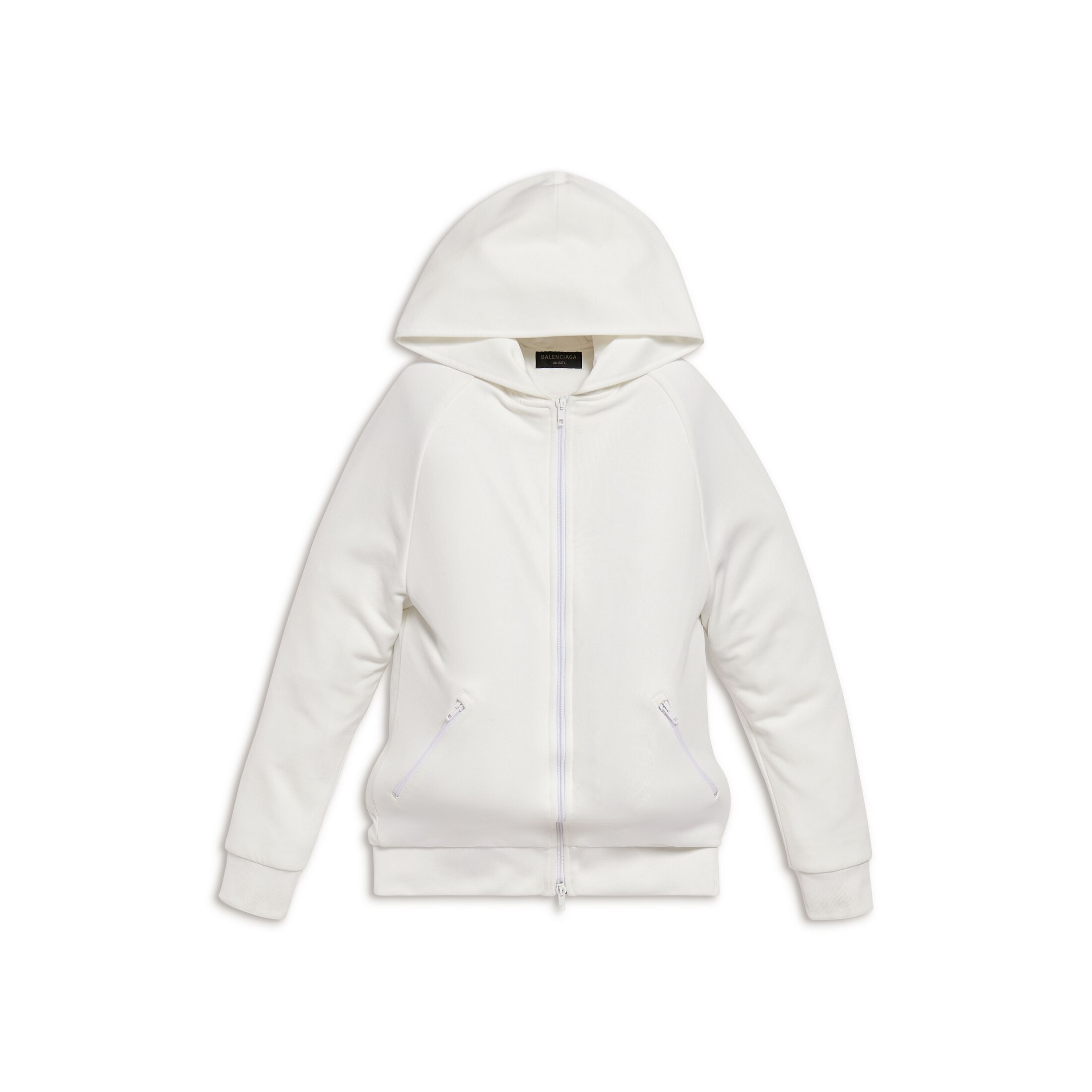 Balenciaga Unity Sports Icon Inflatable Zip-Up Hoodie Medium Fit - White - Man - S - Polyamide & Cotton