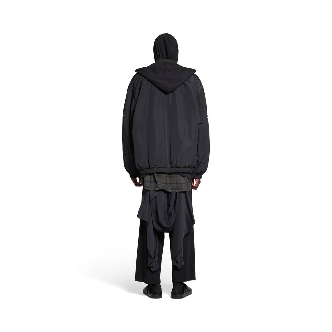 Men's 3b Sports Icon Layered Tracksuit Jacket in Black | Balenciaga US