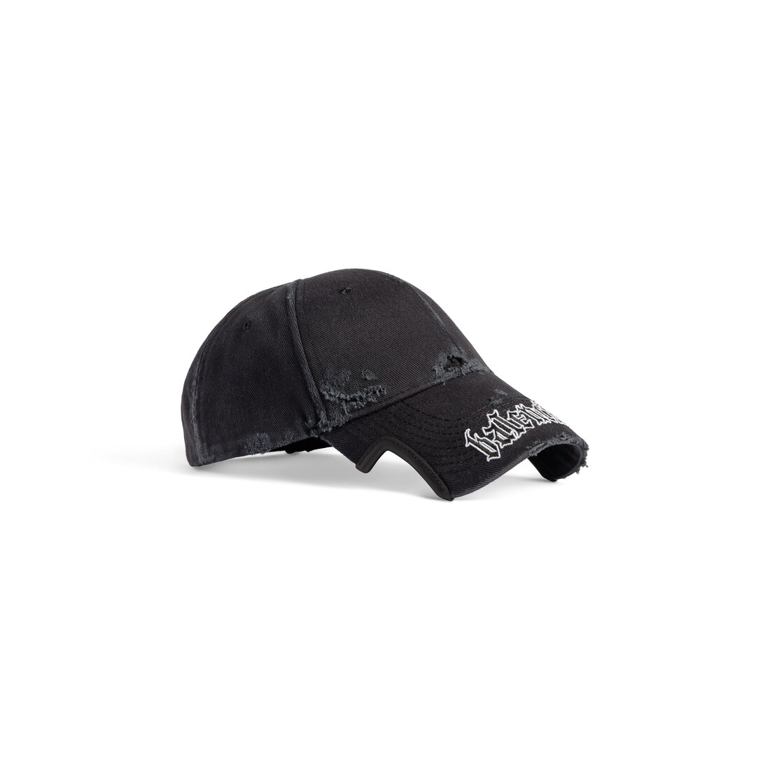 【BALENCIAGA】レター スクリプト フェードキャップ 834914410B2 Blackletter Script Cap in Black Faded | Balenciaga US