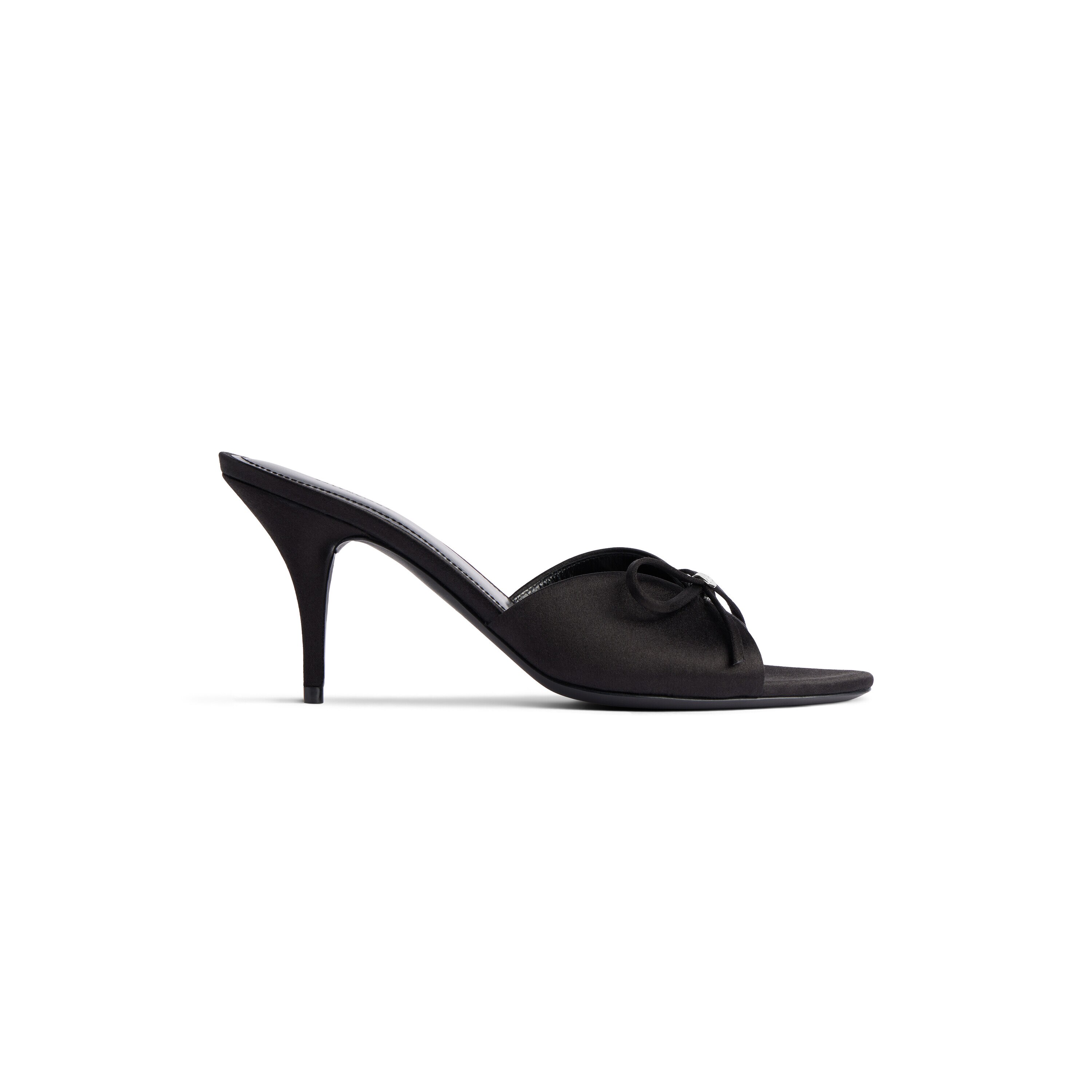 Women's Knife Bow 80mm Sandal in Black/silver | Balenciaga US