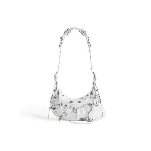 Women's Le Cagole Xs Shoulder Bag With Piercings in Optic White ...