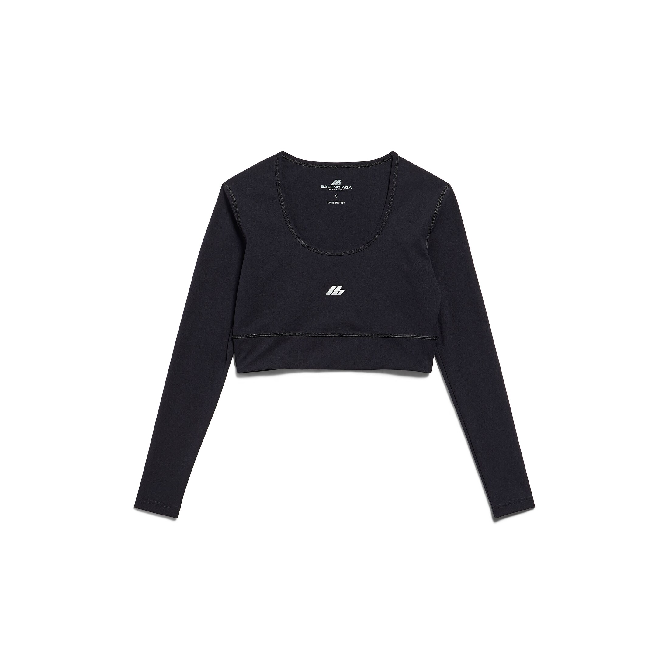 Balenciaga Activewear Long Sleeve Sports Bra - Black - Women's - - Polyamide & Elastane