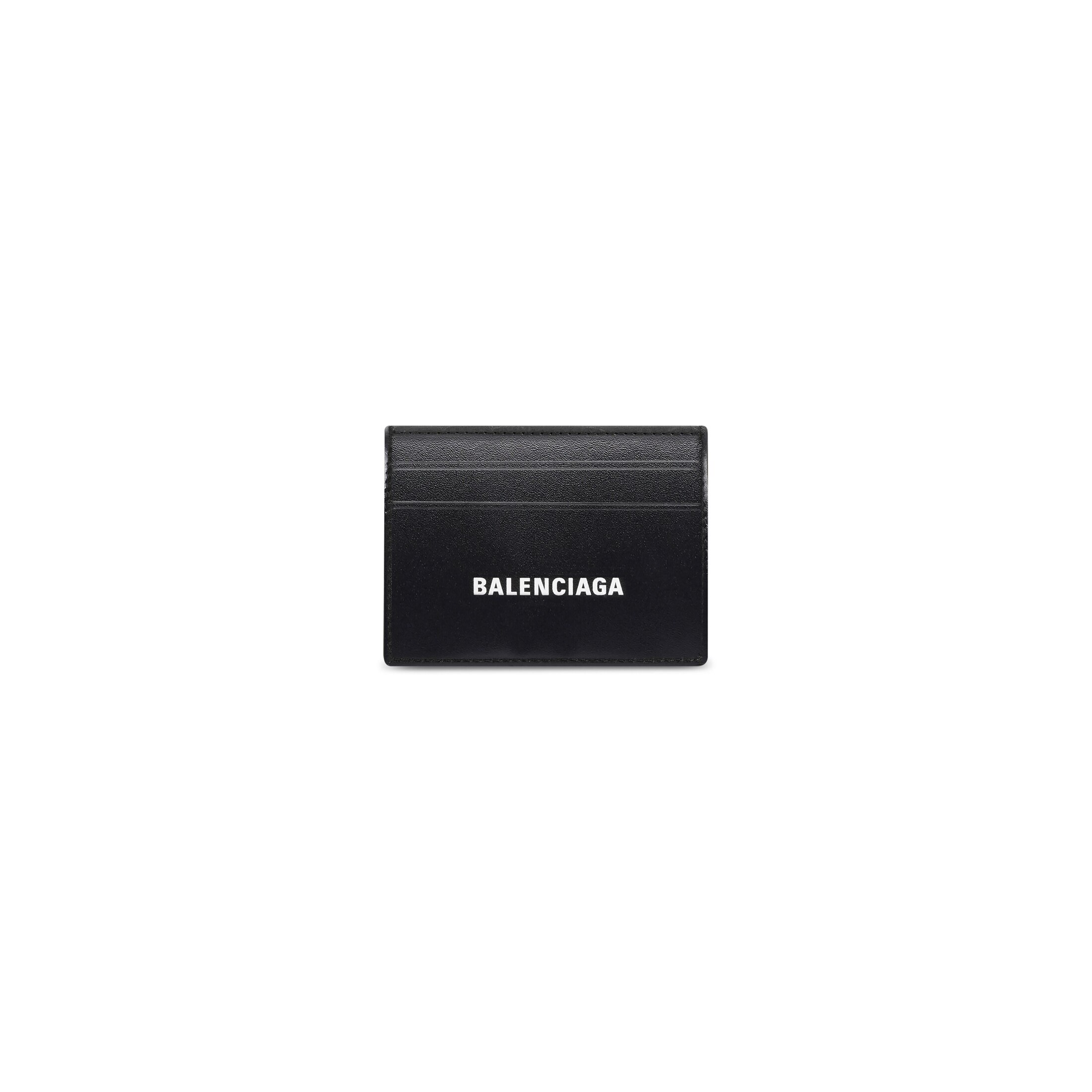 Balenciaga Cash Card Holder - Black - Man - Calfskin