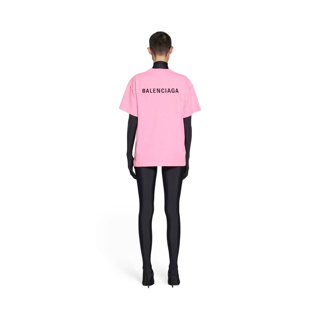 T-shirt Balenciaga Pink size XXS International in Cotton - 41236468