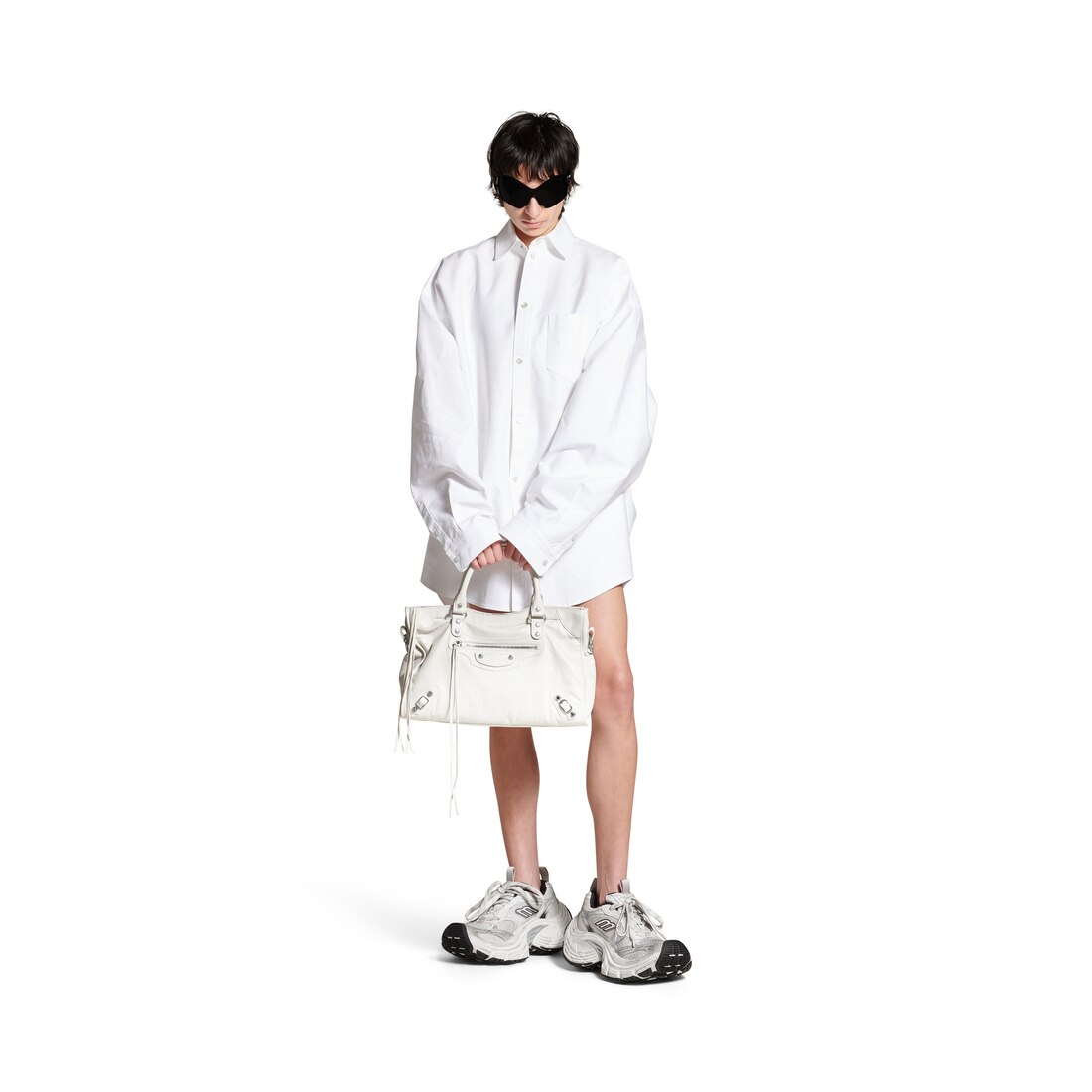 Balenciaga mini city white best sale