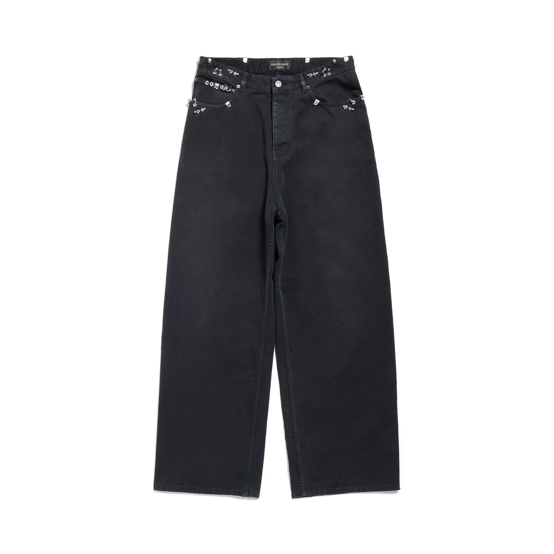 Balenciaga Pantaloni Pierced Baggy - Nero - Uomo - XS - Cotone