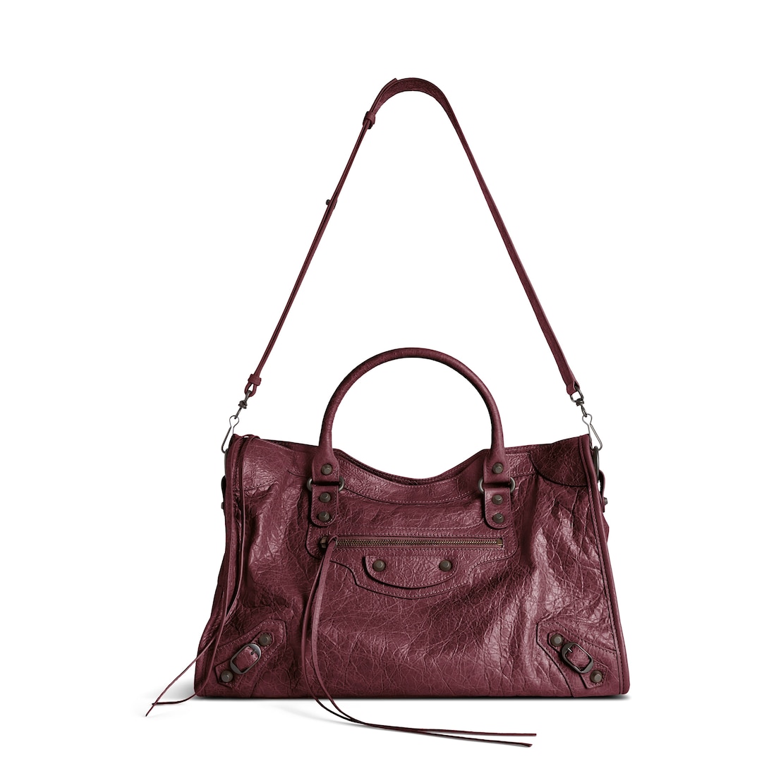 Women s Le City Medium Bag in Dark Burgundy Balenciaga CA