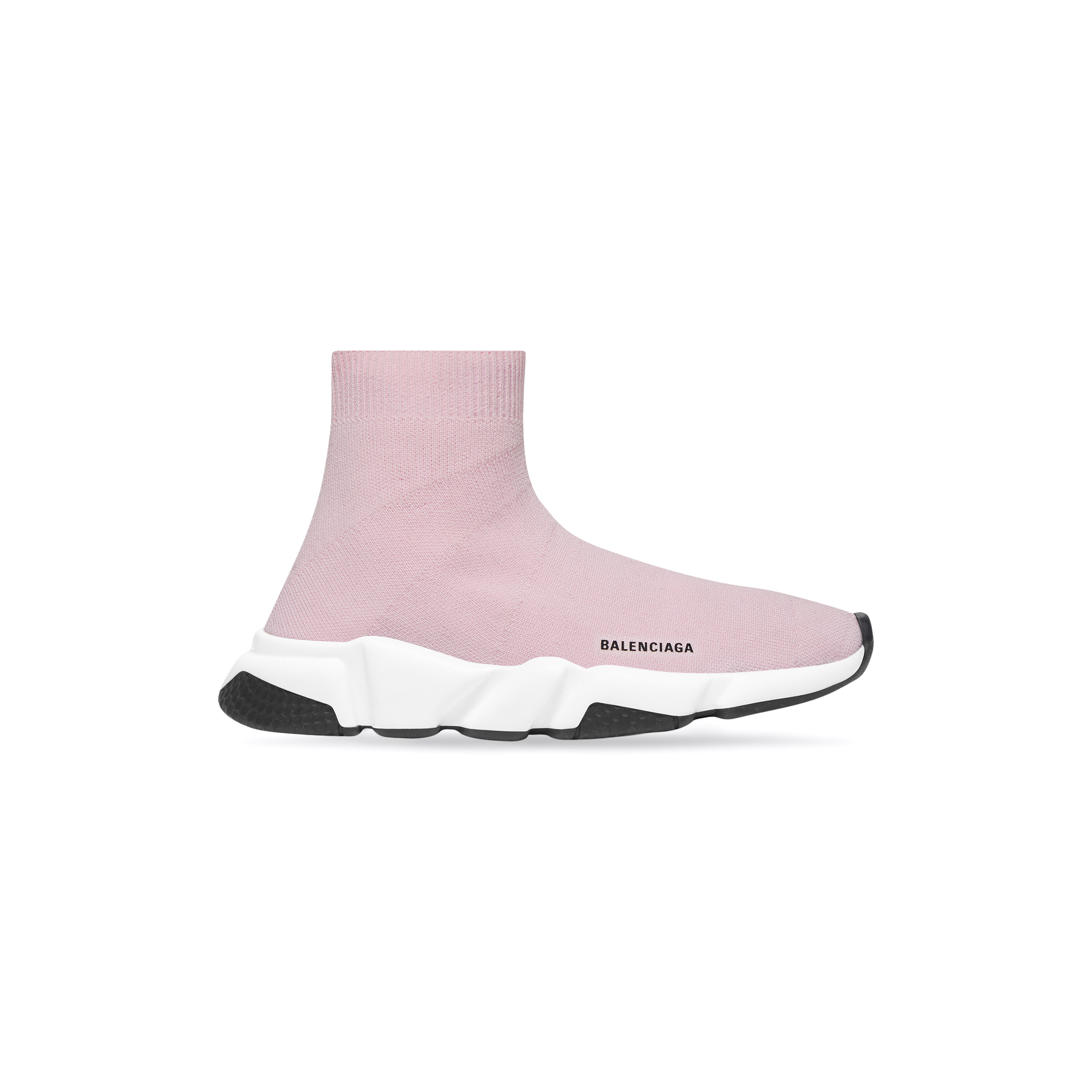 Balenciaga Womens Speed Knitted Hightop Trainers in Pink  Lyst