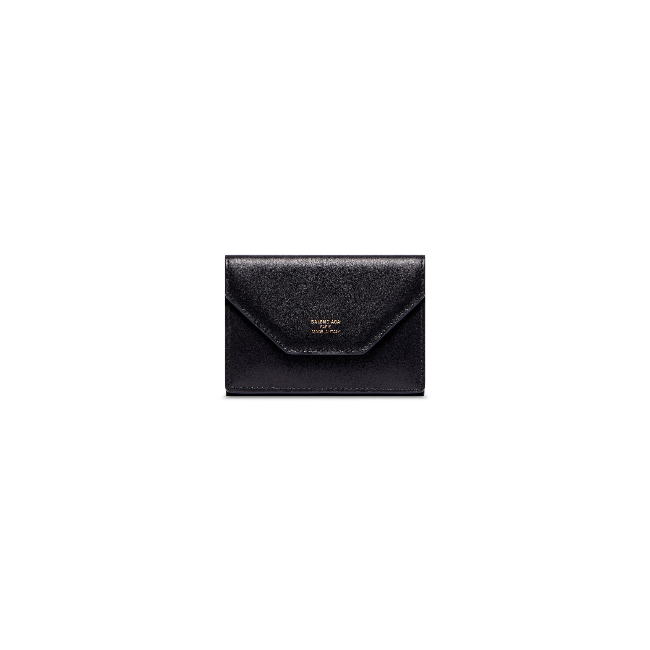 Balenciaga Envelope Mini Wallet - Black - Woman - Calfskin