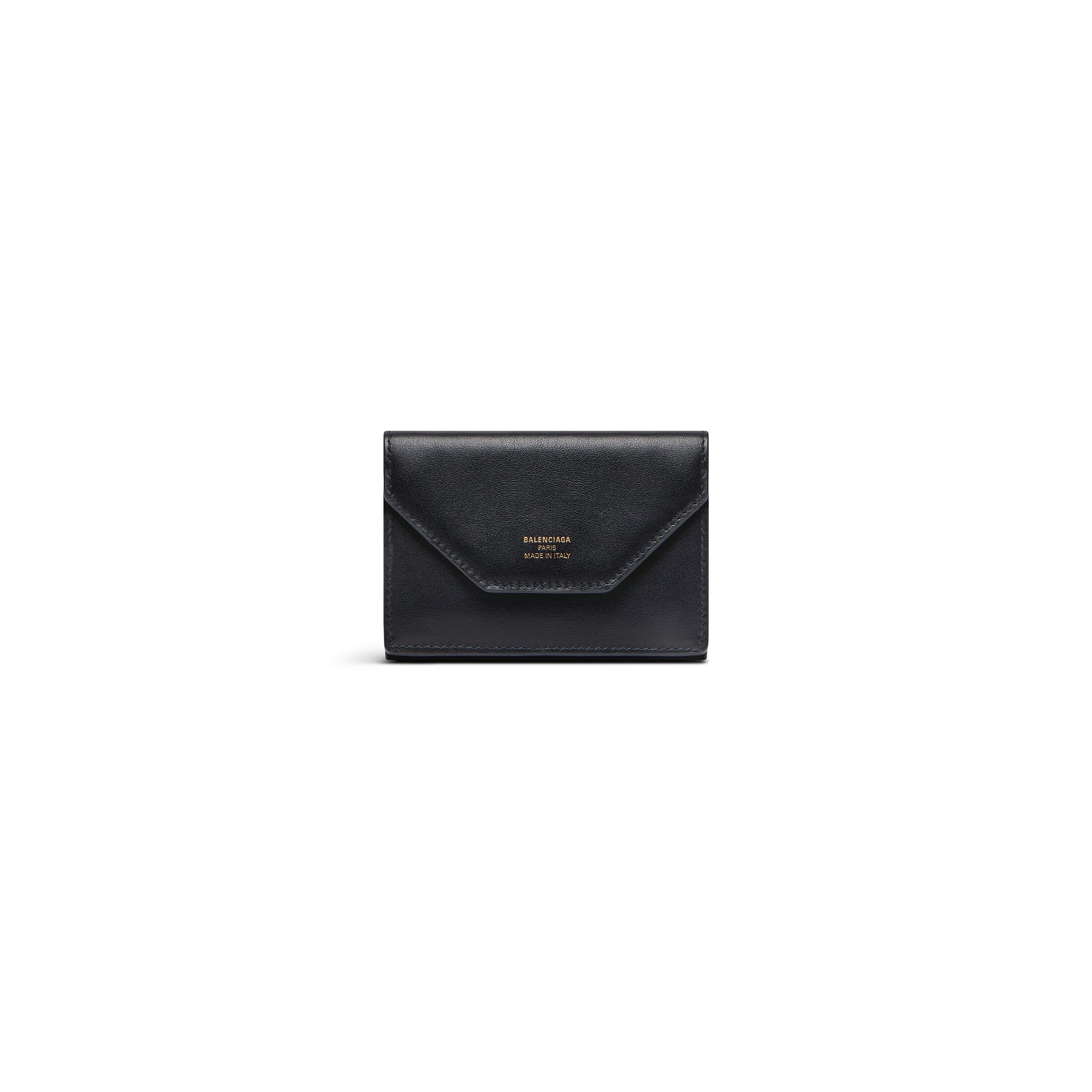 Balenciaga Portefeuille Envelope Mini Modèle - Noir - Femme - Cuir De Veau