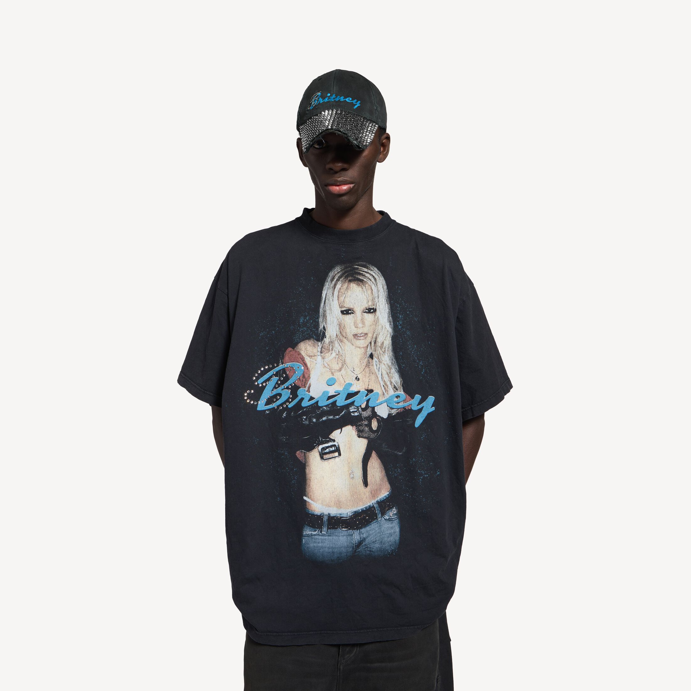 Balenciaga Music Britney Spears Series Oversized Tshirt in Faded