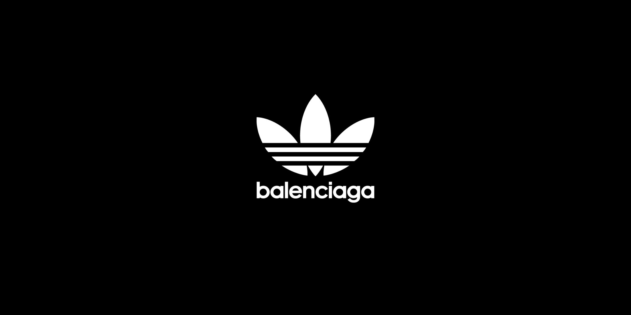 Логотип adidas на чёрном фоне