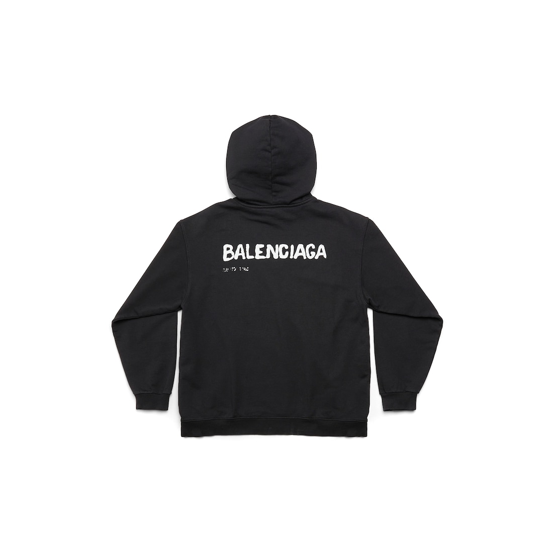 Women's Hand-drawn Balenciaga Hoodie Medium Fit in Black 