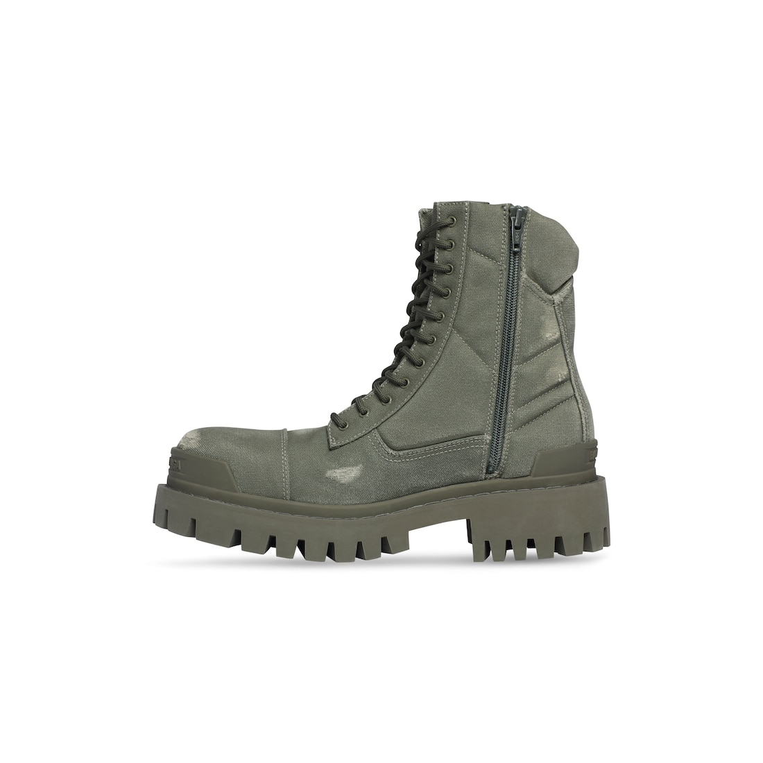 Men's Combat Strike 20mm Boot in Kaki | Balenciaga CA