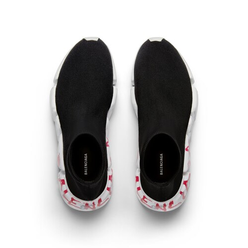 speed 2.0 graffiti recycled knit sneaker 