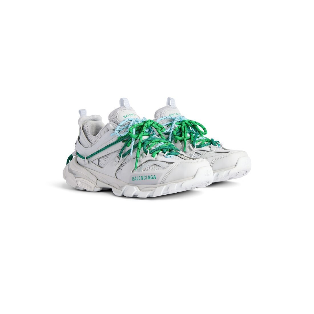 Men's Track Trail Laces Sneaker in Grey/green/blue