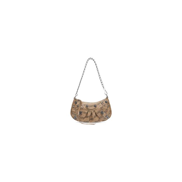 le cagole mini bag with chain bb monogram coated canvas