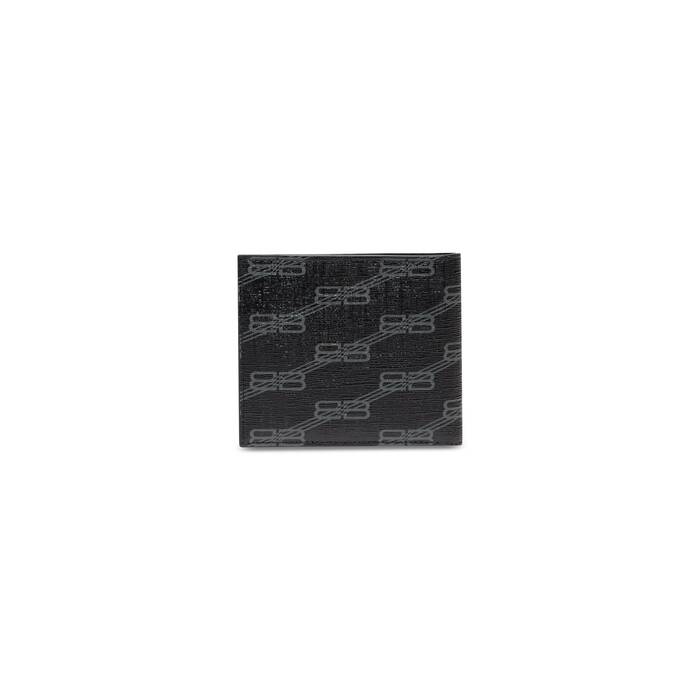signature square folded wallet bb monogram coated canvas 