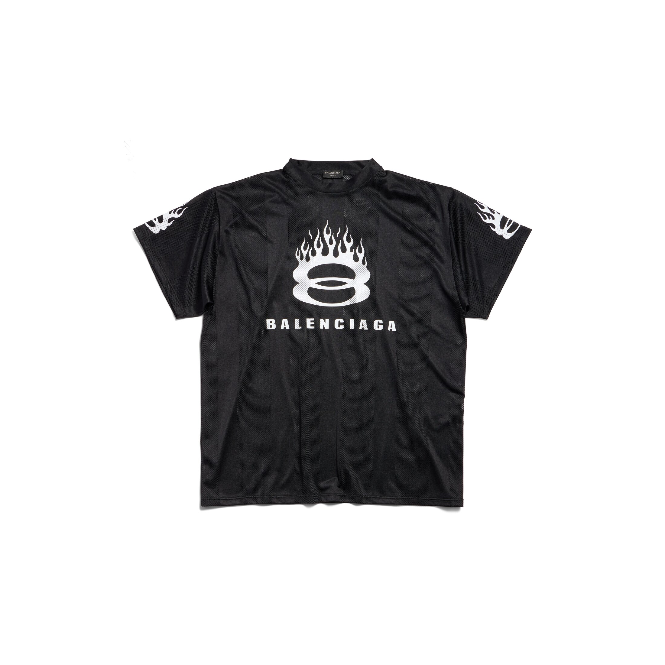Balenciaga T-Shirt Burning Unity Oversize - Noir - Unisexe - 4 - Polyester