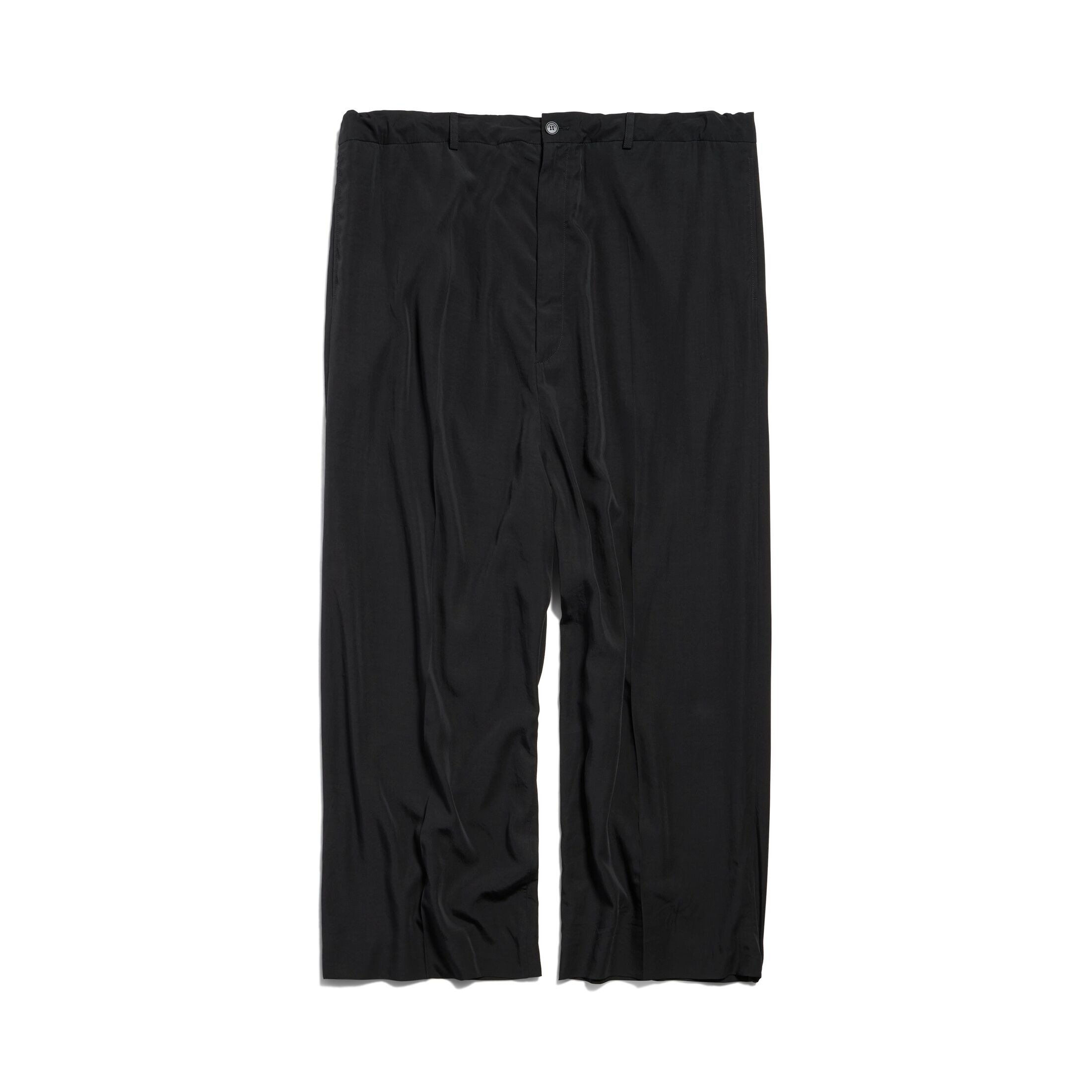 Balenciaga Large Fit Trousers - Black - Unisex - - Lyocell