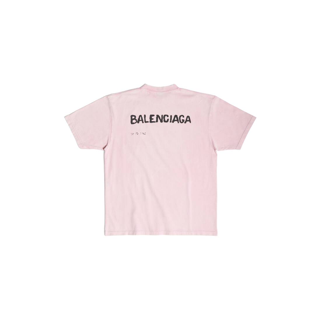 Women's Hand-drawn Balenciaga T-shirt Large Fit in Pink