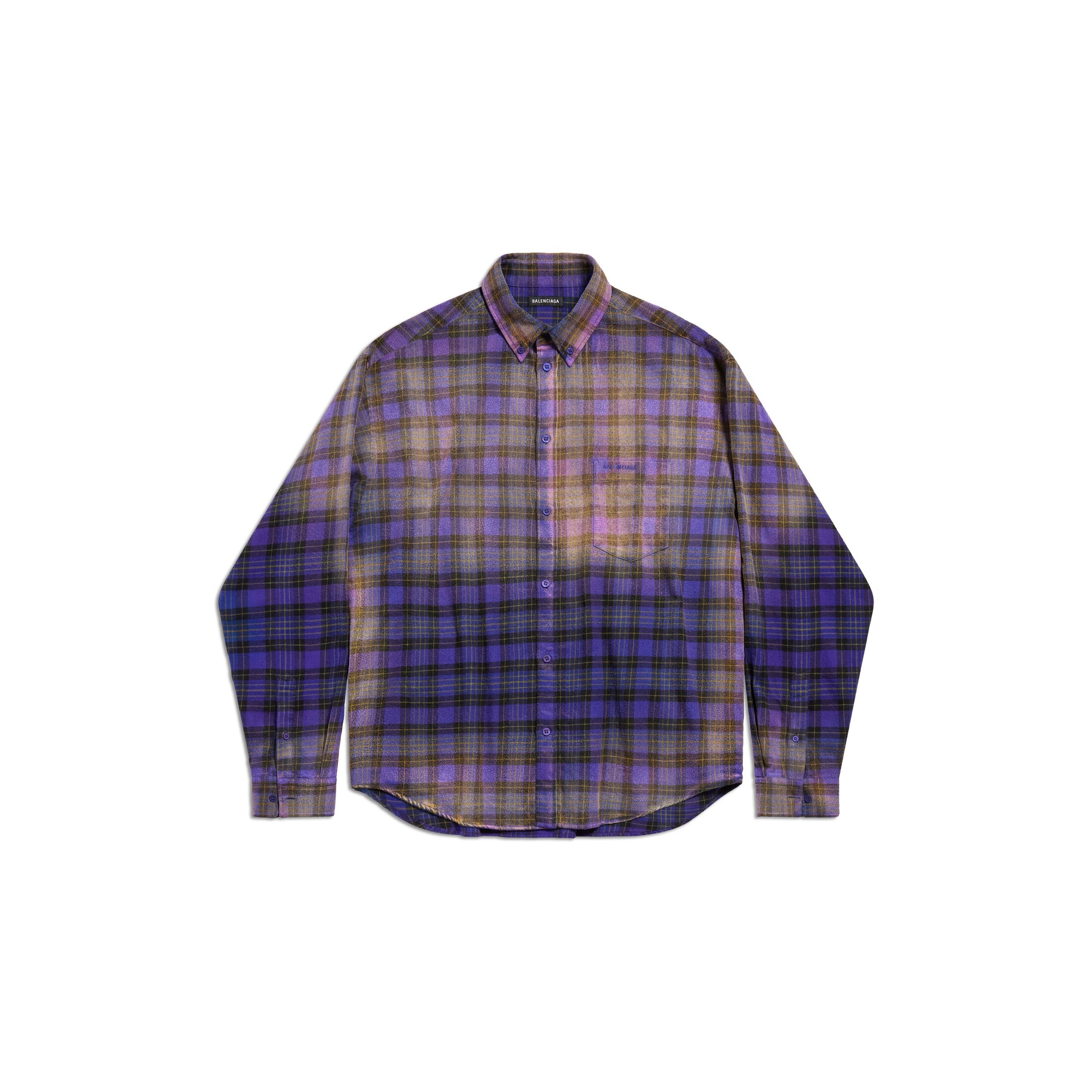 Balenciaga Shirt Large Fit - Purple - Man - 15½ - Cotton