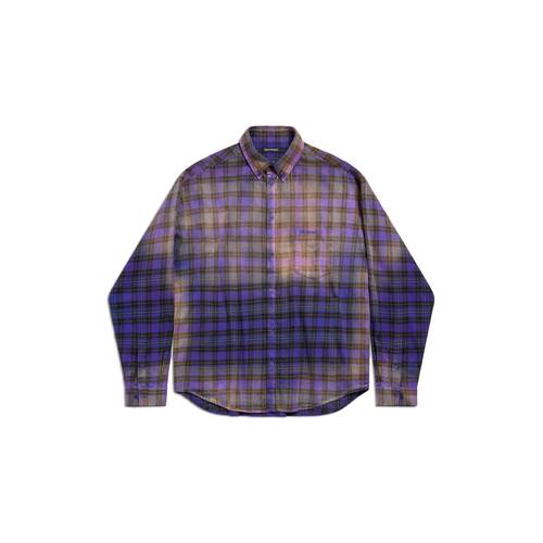 Men's Balenciaga Shirt Large Fit in Purple | Balenciaga US