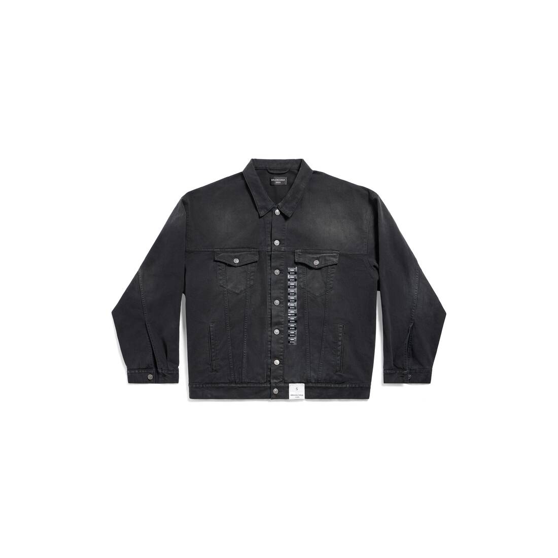 Denim Size Sticker ジャケット で ブラック | Balenciaga JP