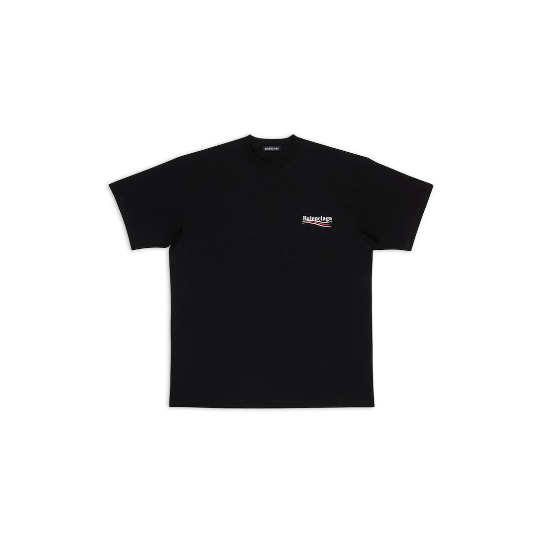 Men's Political Campaign T-shirt Regular Fit in Black | Balenciaga US