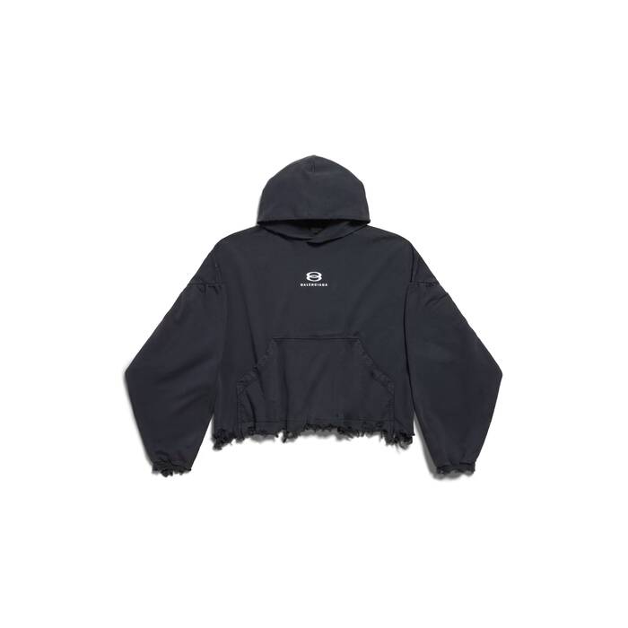 unity sports icon cropped hoodie oversized