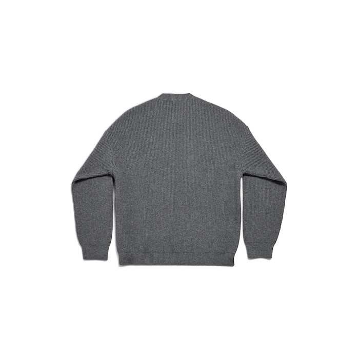 patch crewneck sweater