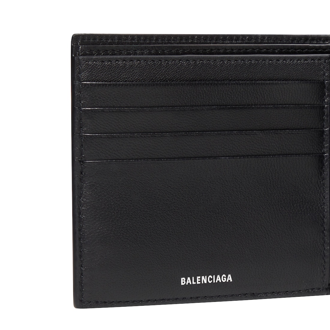 ブラック の メンズ Embossed Monogram スクエアfoldedウォレット Boxカーフスキン | Balenciaga JP