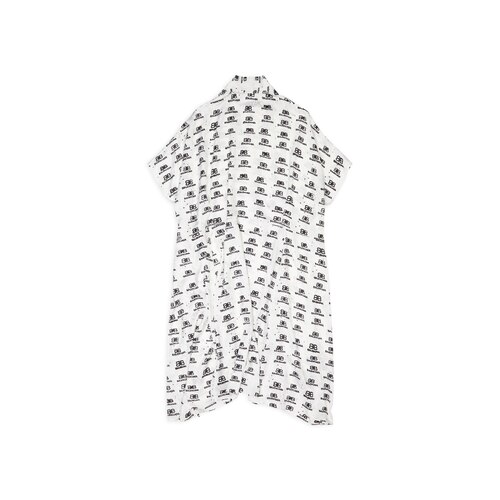 hand drawn bb icon oversized dress