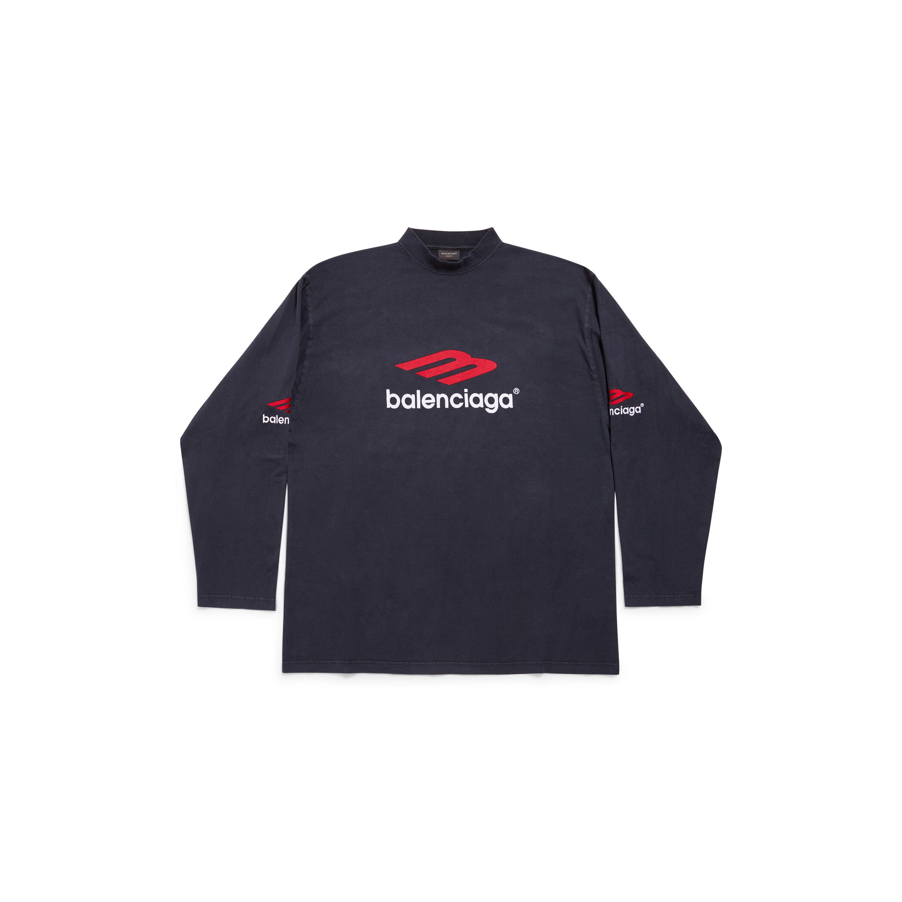 Balenciaga black and red t shirt Clearance