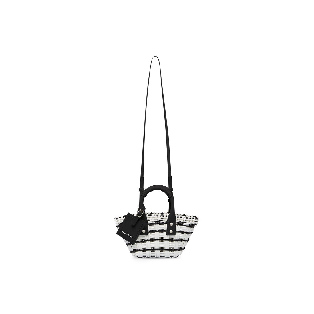 Women's Bistro Xxs Basket With Strap in White | Balenciaga US