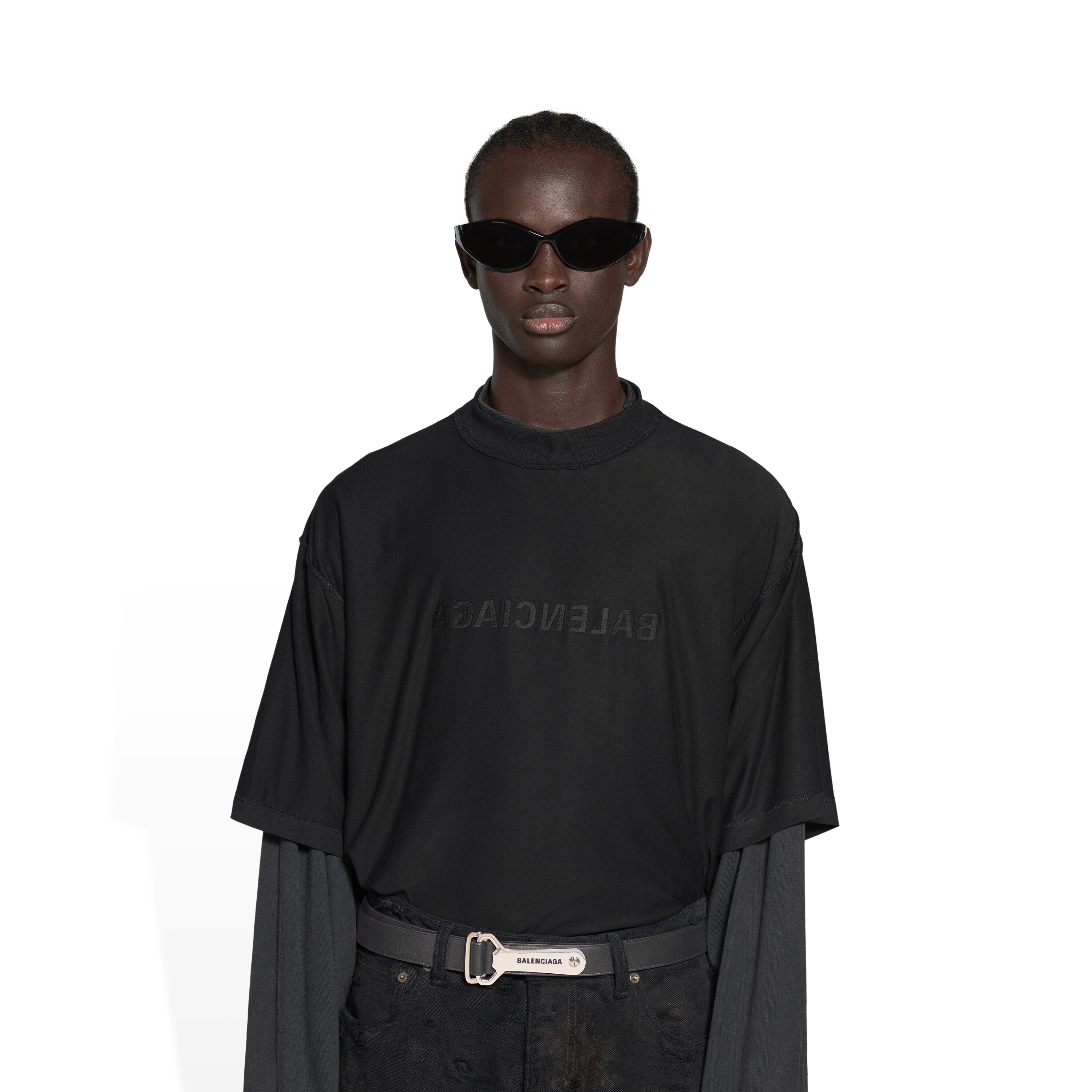 Men's Bottle Opener D Ring Belt in Black | Balenciaga NL