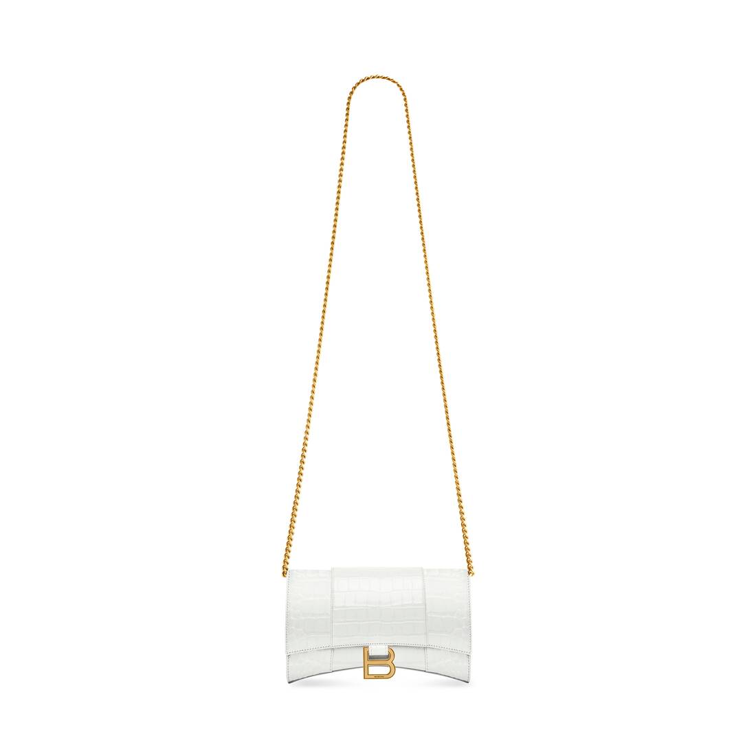 Cartera Con Cadena Hourglass para Mujer en Blanco Balenciaga ES