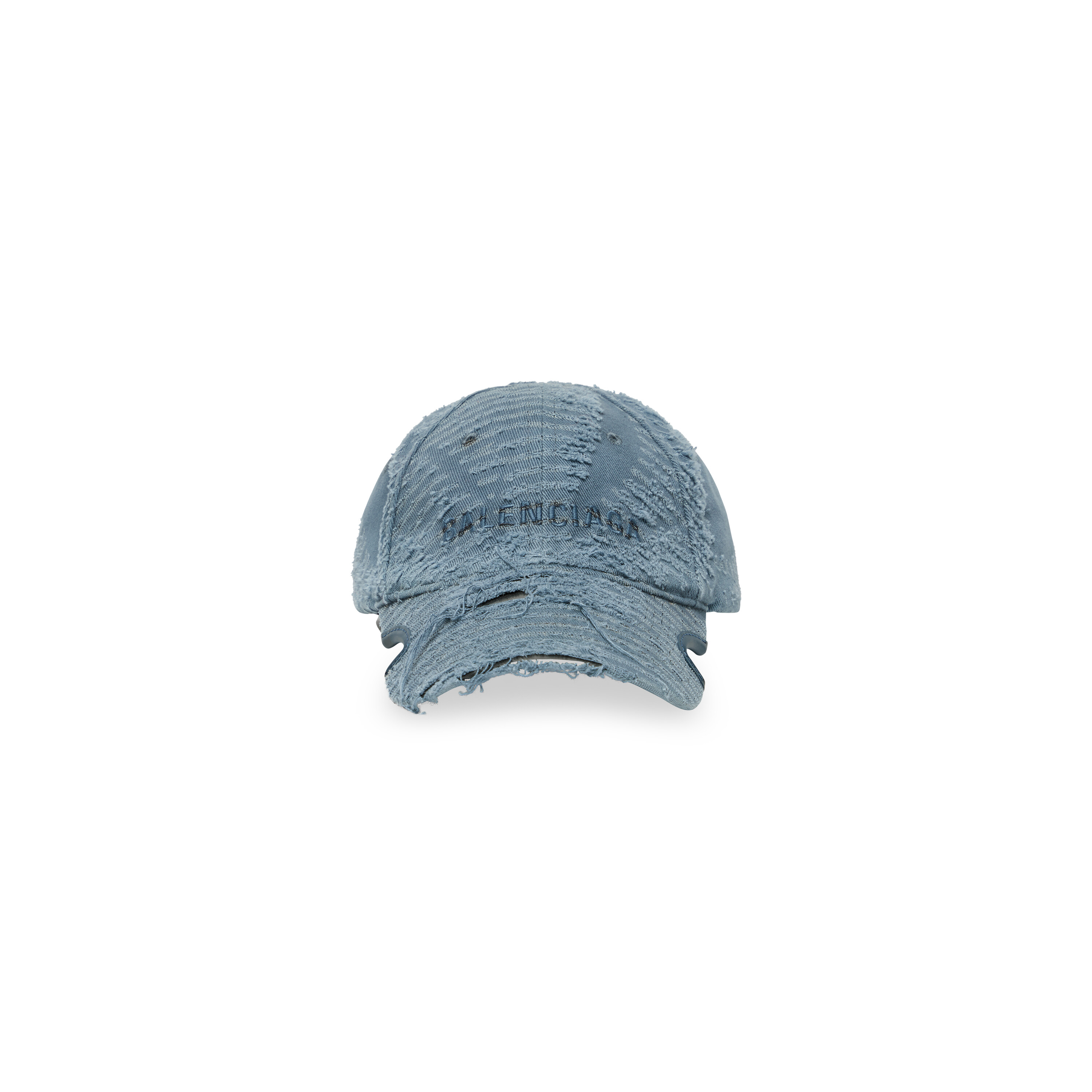 Laser Destroyed Cap in Faded Blue | Balenciaga US