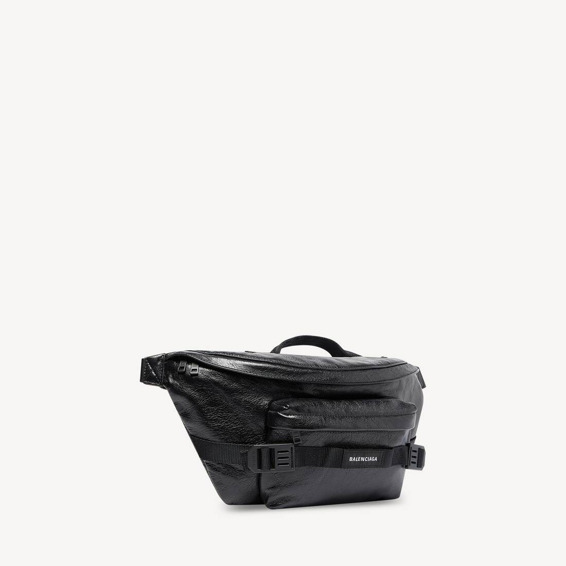 발렌시아가 남성 블랙 아미 라지 벨트팩 6440351VGI71000