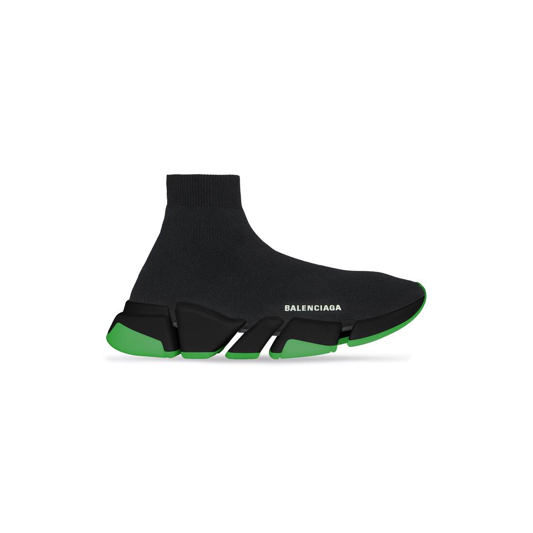 Men's Speed 2.0 Clear Sole Recycled Knit Sneaker in Black | Balenciaga US