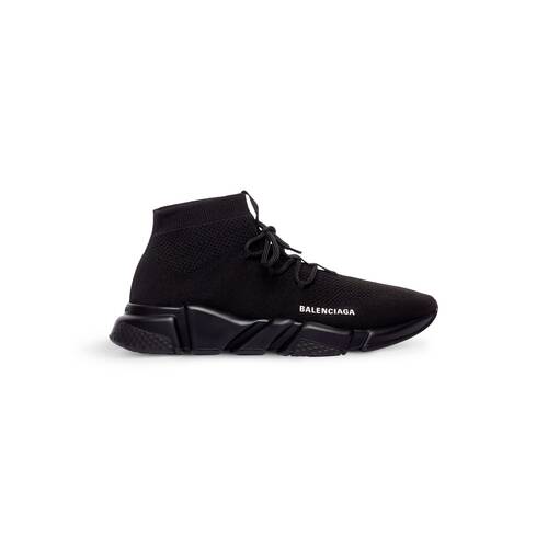 Men's Speed Lace-up Sneaker in Black | Balenciaga US