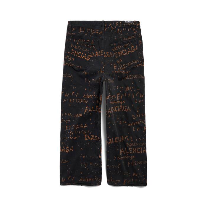 bleachy allover oversized baggy pants