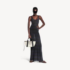 Tote Bag Biarritz Small in Natural/Black