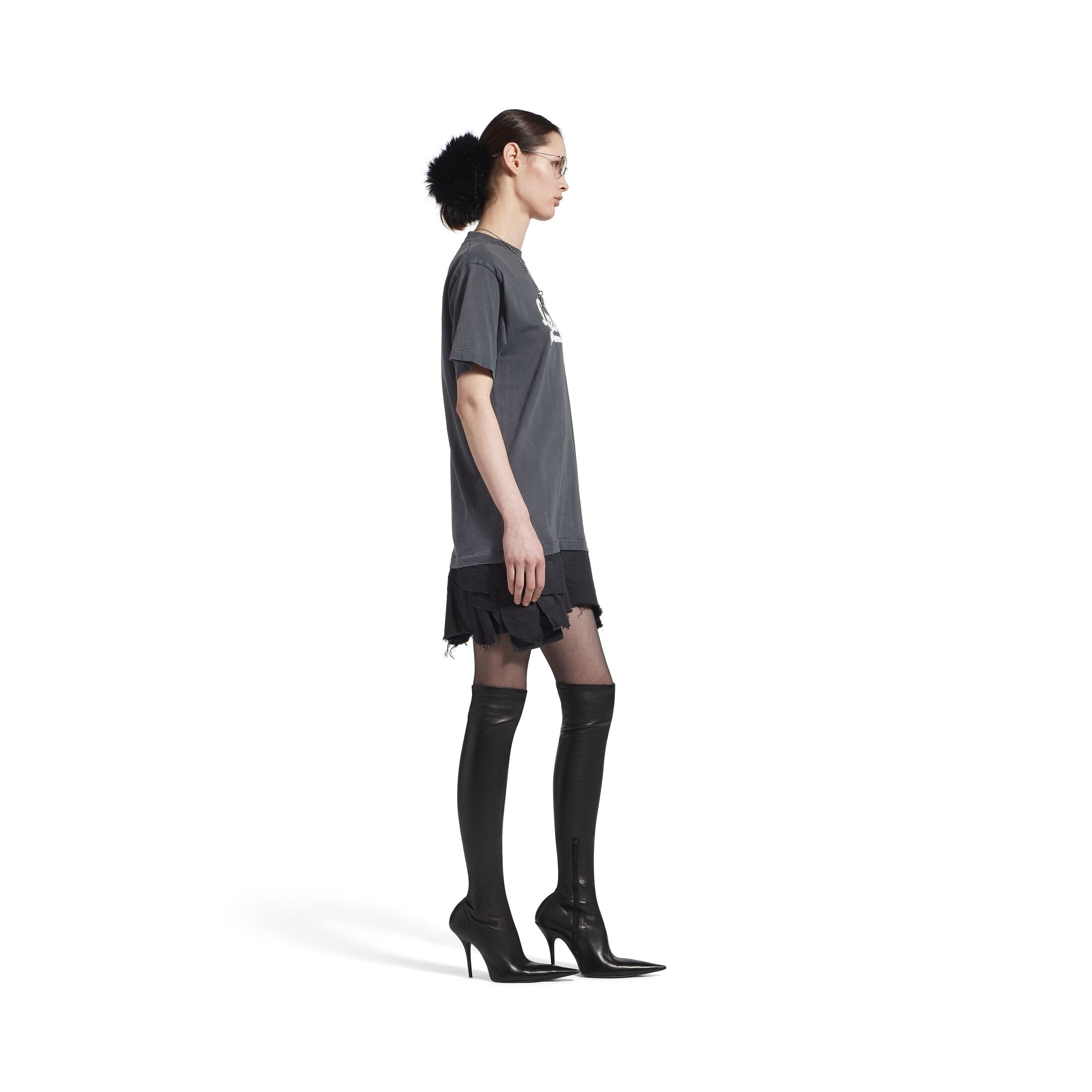 luxury script hybrid t-shirt cargo dress