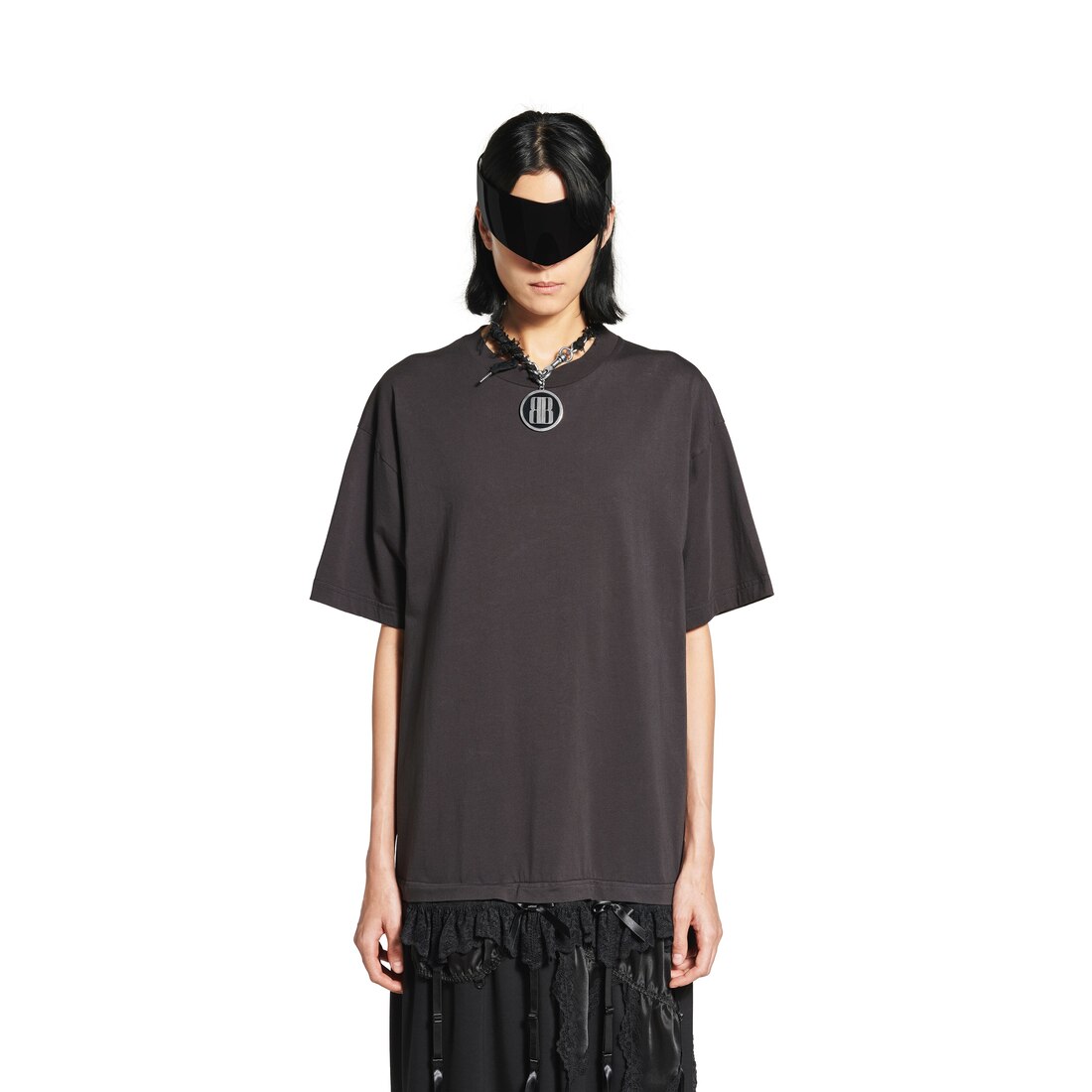 Tシャツ・カットソー BALENCIAGA ABITO STILE T-SHIRT LINGERIE Balenciaga Lingerie T-Shirt | Grey | FARFETCH