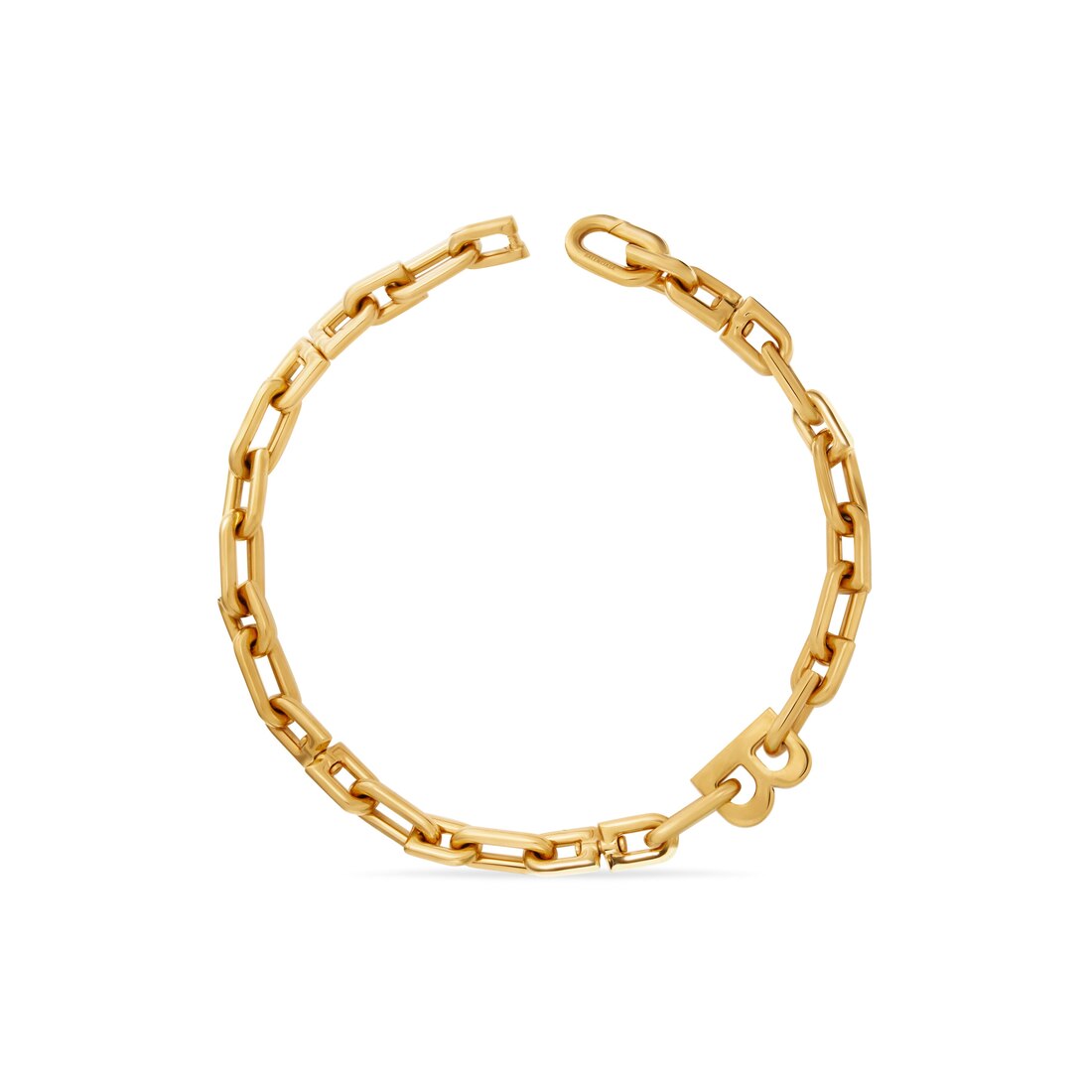 B Chain Thin Necklace in Gold