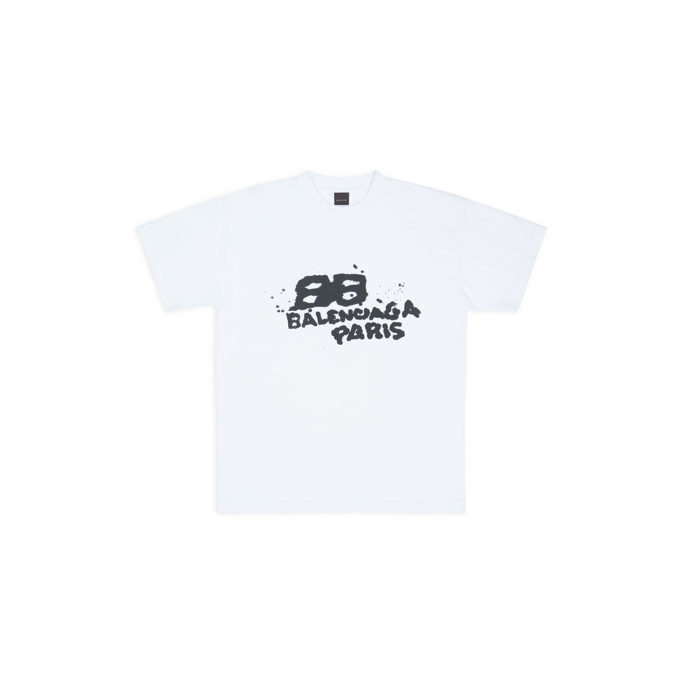 Balenciaga Hand-Drawn BB Icon T-Shirt Medium Fit - White - Men's - - Cotton