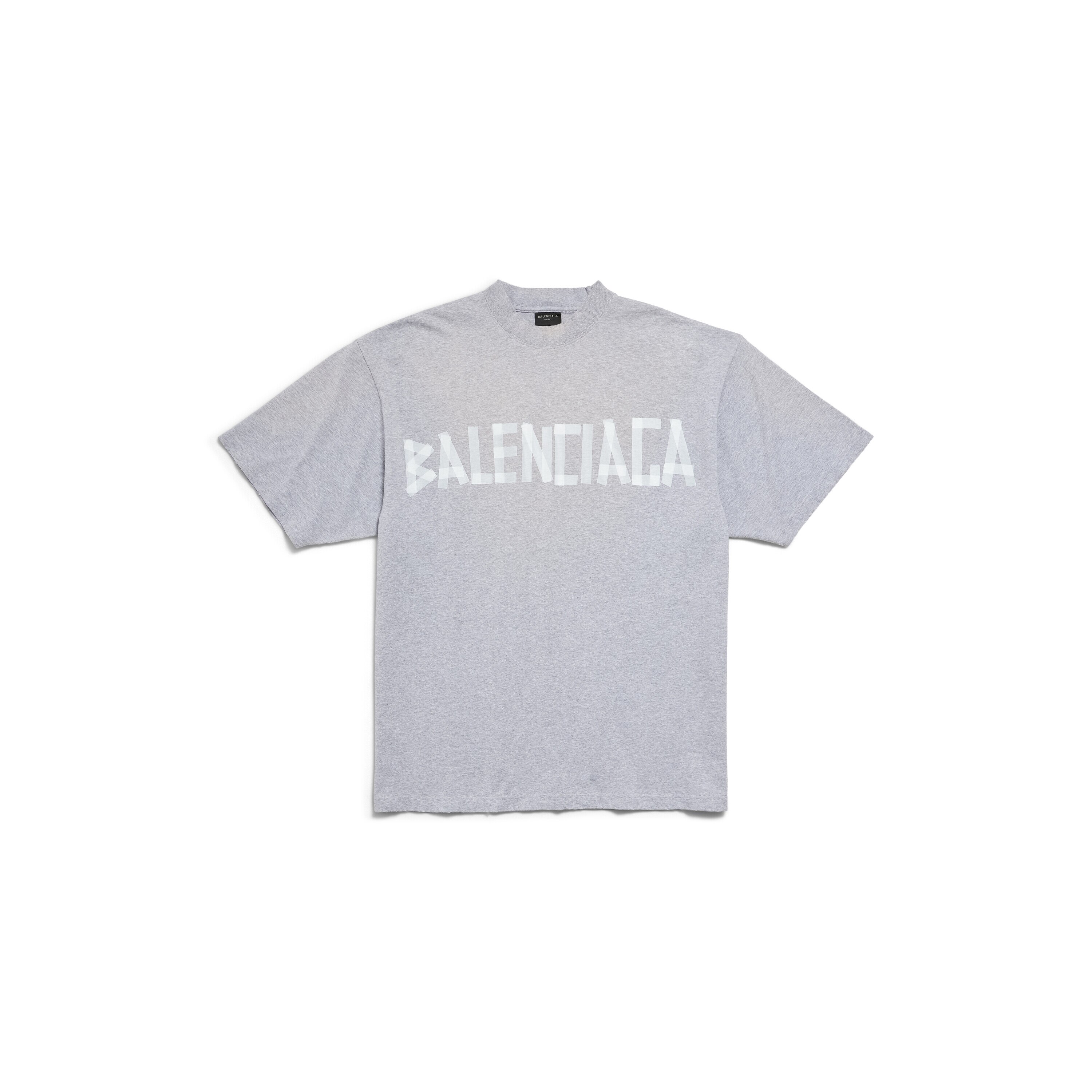 【BALENCIAGA】テープタイプロゴ コットンTシャツ バレンシアガ Tシャツ テープタイプロゴ