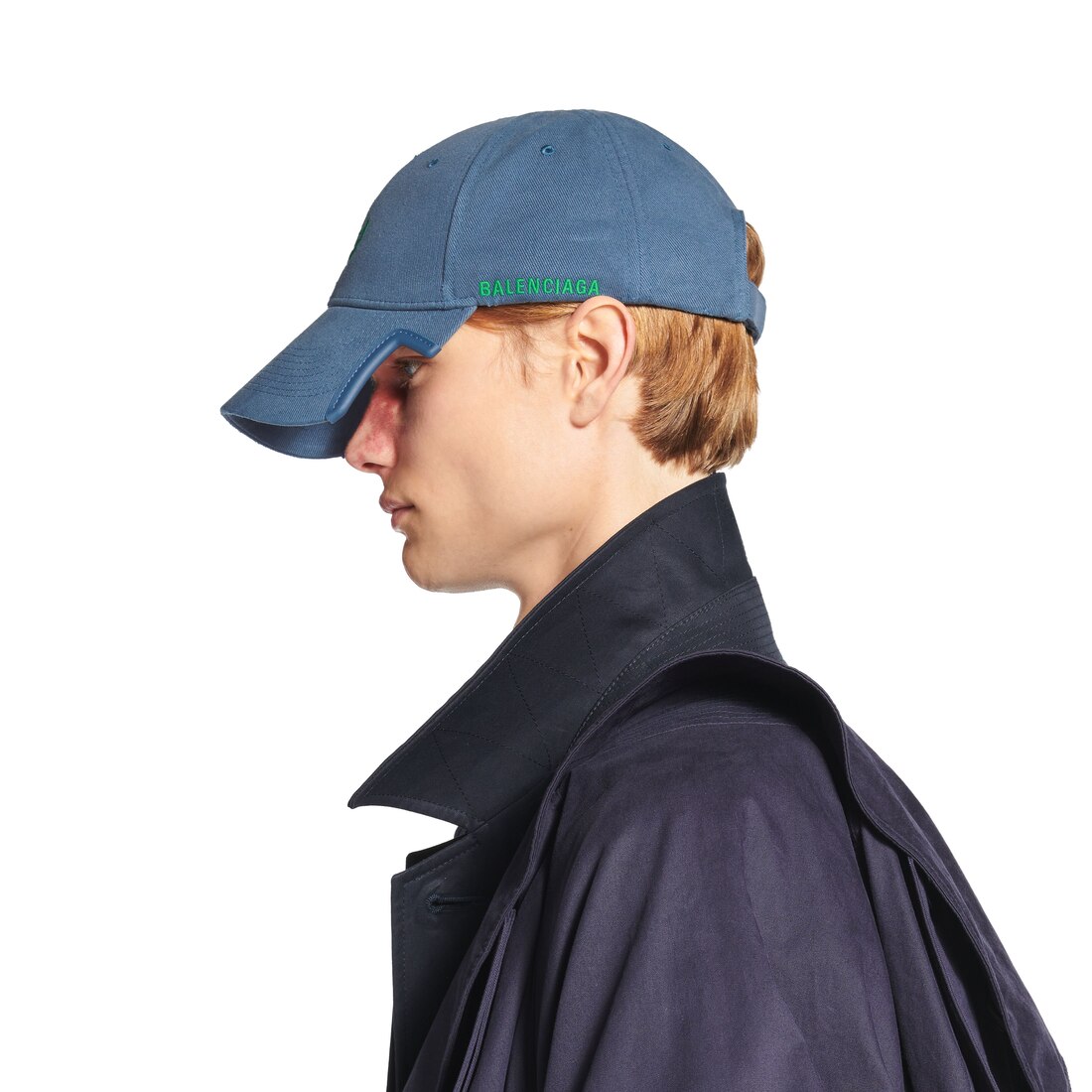Men's Laurel Classic Cap in Dark Blue/green | Balenciaga US