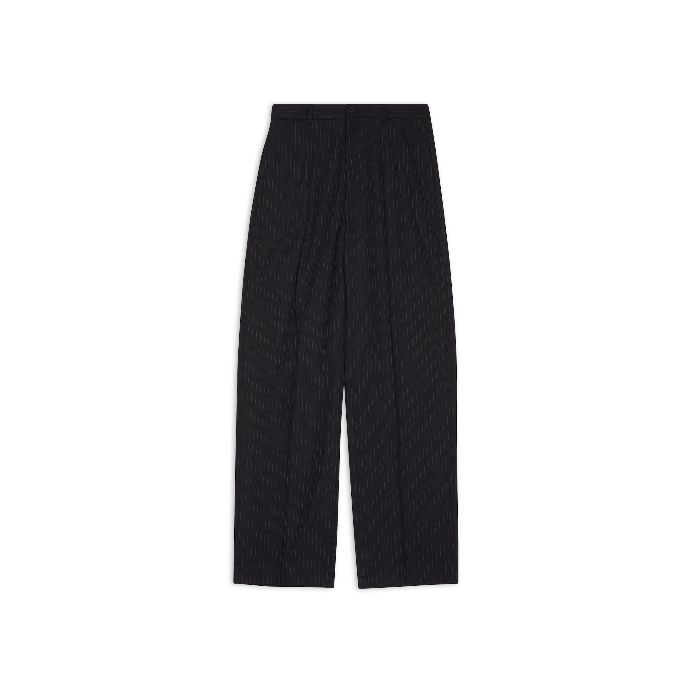 Balenciaga Large Fit Tailored Pants - Black - Man - 48 - Virgin Wool